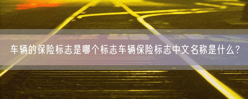 车辆的保险标志是哪个标志车辆保险标志中文名称是什么？